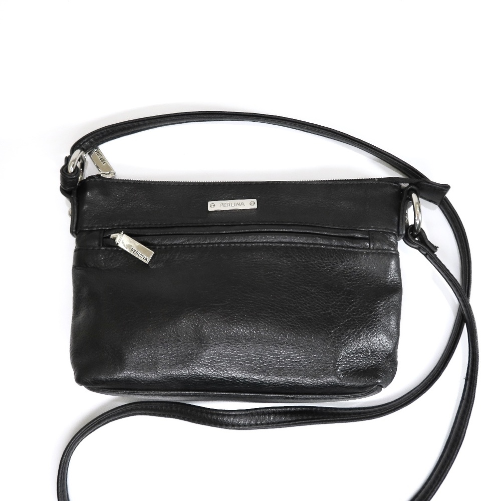 Perlina Leather Crossbody Bag, Leopard Lining